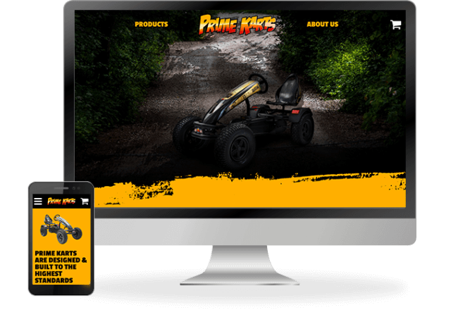 Preview mockup for Prime Karts website project by CleverOgre